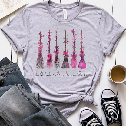 Witch October🎗️Cancer Support T-shirt