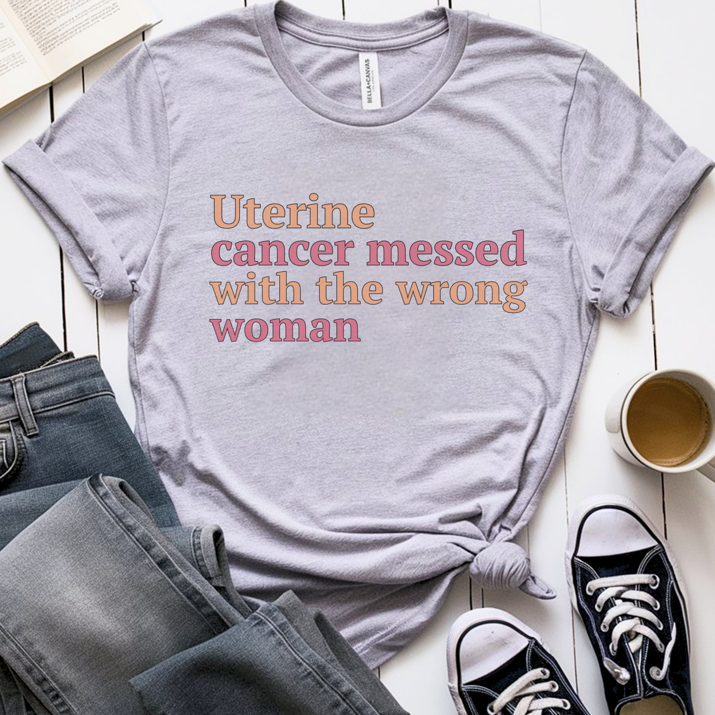 Uterine Messed🎗️ Cancer Support T-shirt
