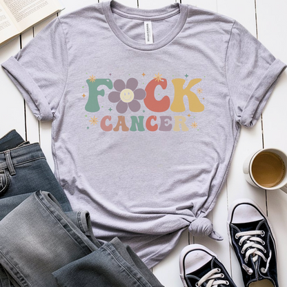 F. Cancer Flower🎗️ Cancer Support T-shirt