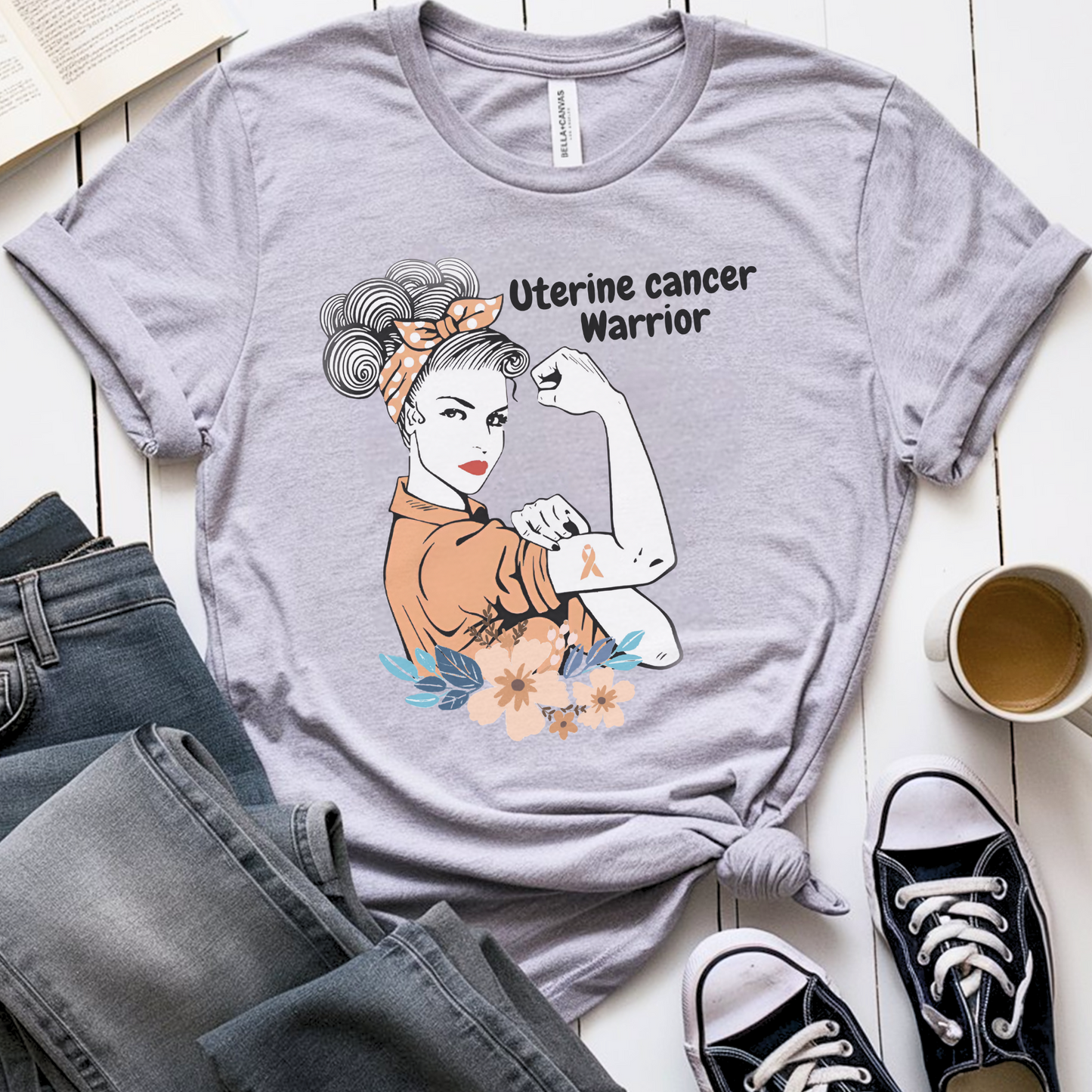 Uterine Warrior🎗️ Cancer Support T-shirt