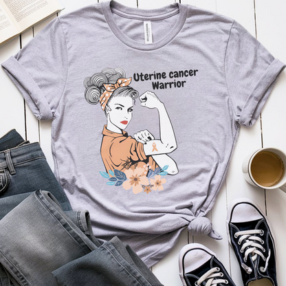 Uterine Warrior🎗️ Cancer Support T-shirt