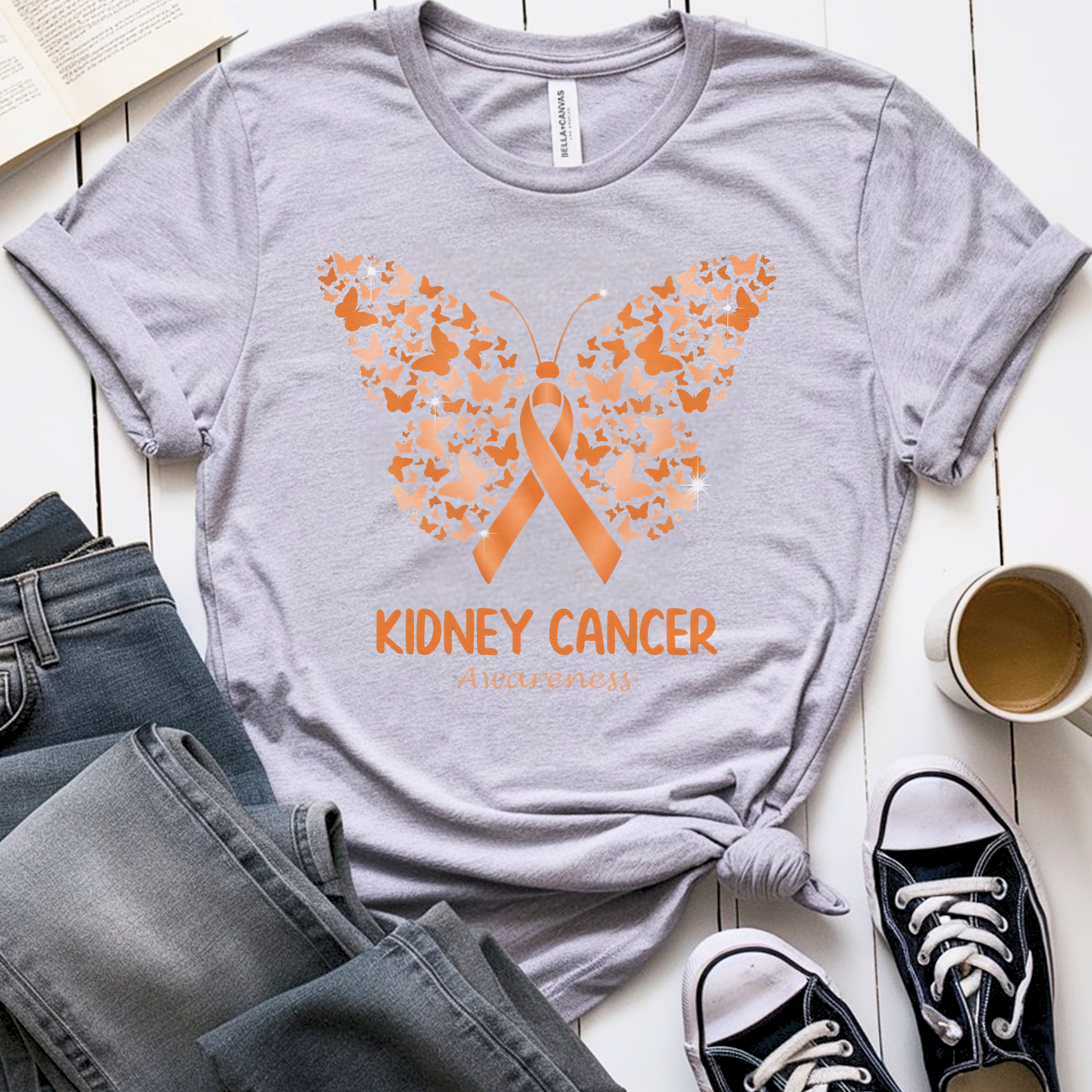 Kidney Awareness🎗️ Cancer Support T-shirt