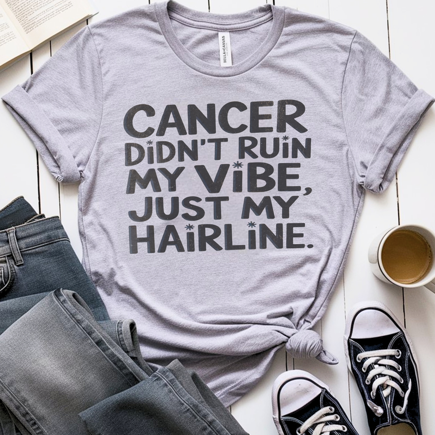 Hairline🎗️ Cancer Support T-shirt