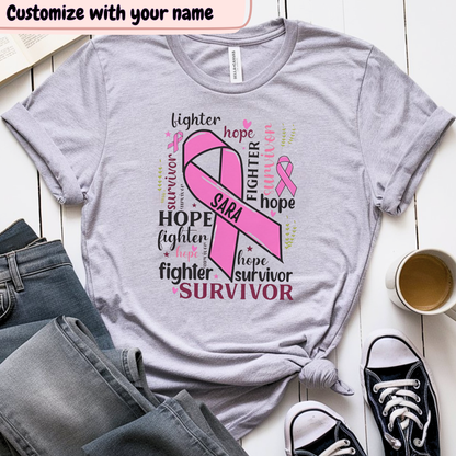 Lighter🎗️(PERSONALIZED) Cancer Support T-shirt
