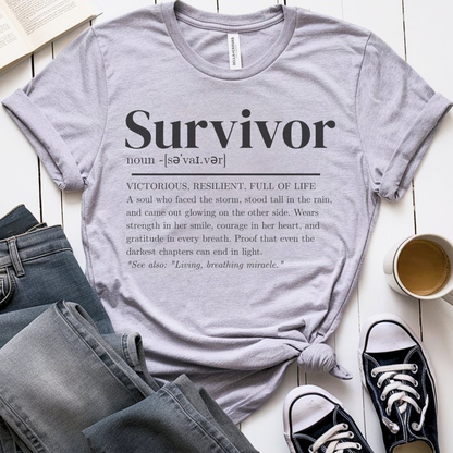 Survivor Noun🎗️ Cancer Support T-shirt