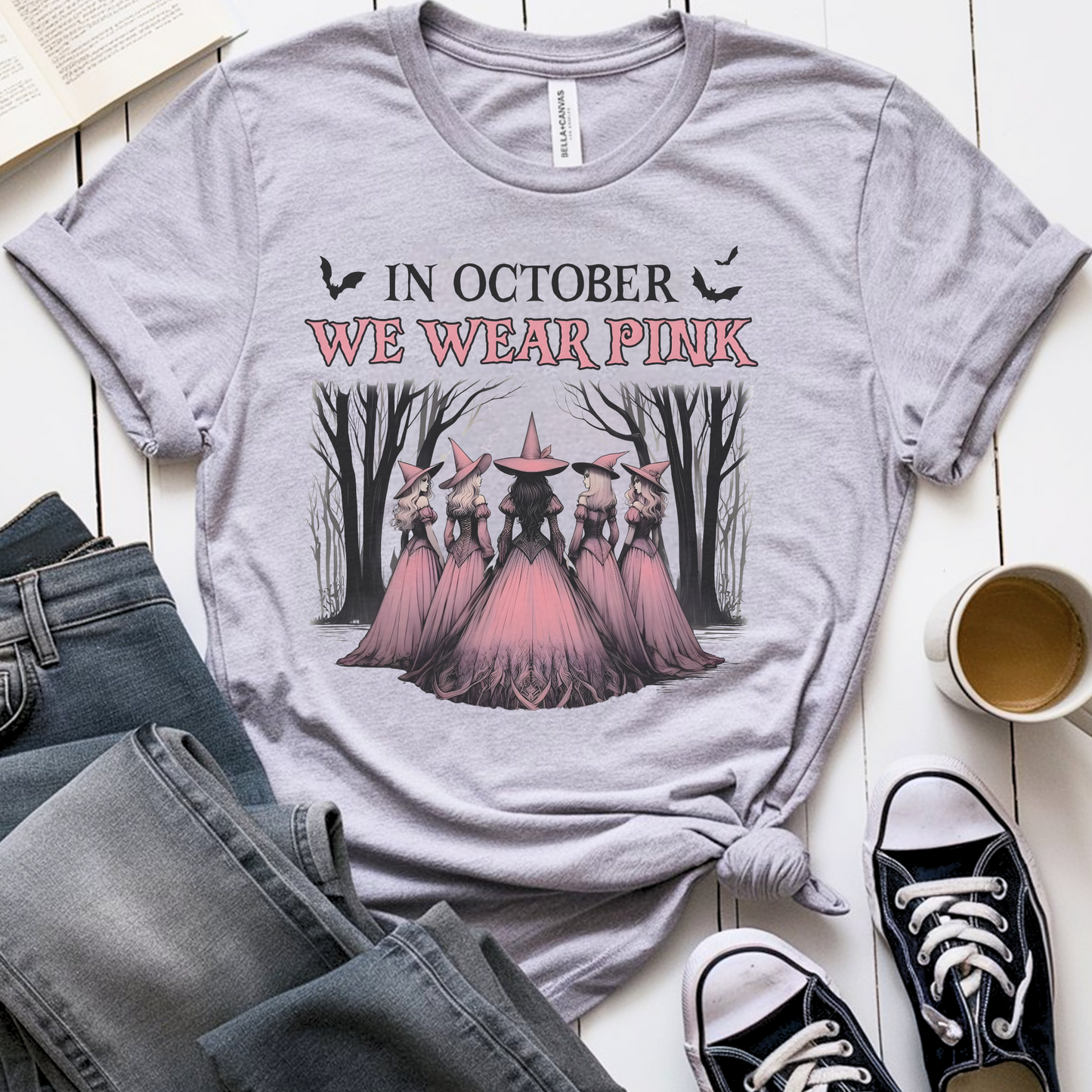 Witches October🎗️Cancer Support T-shirt