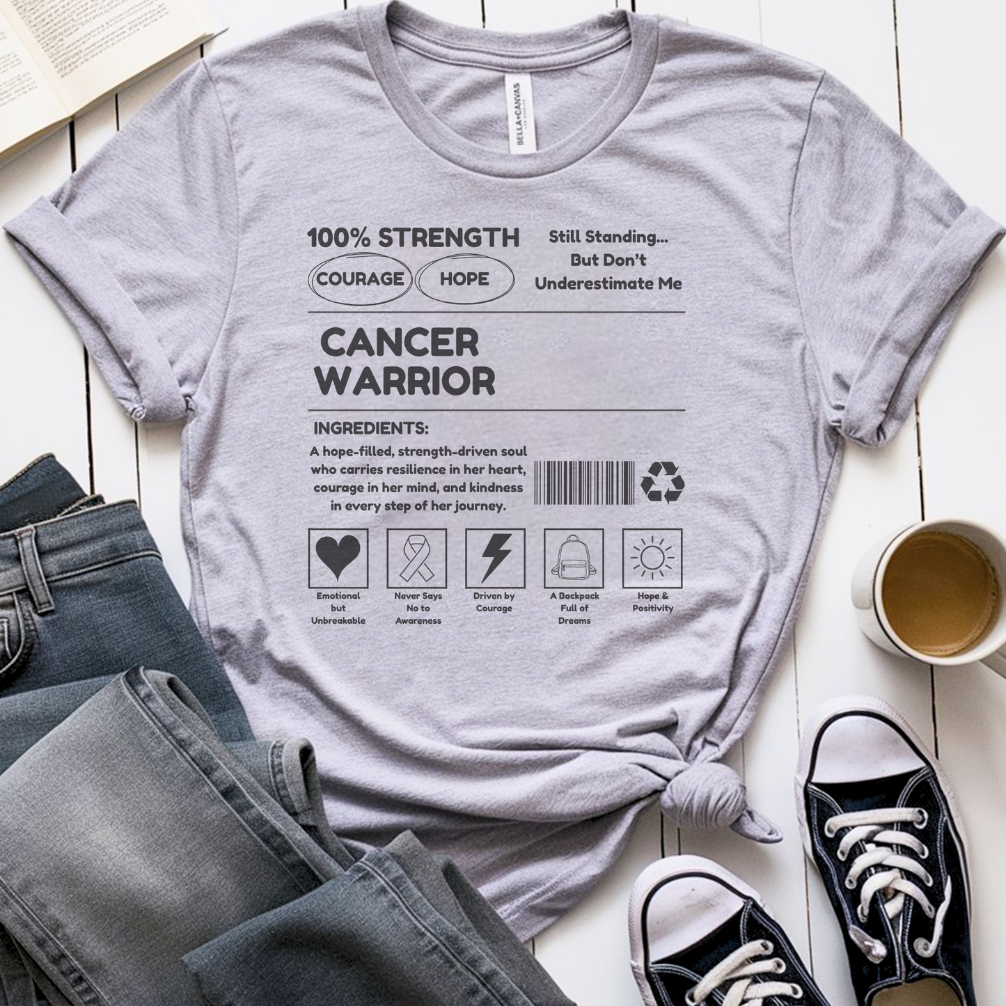 100% Strength🎗️ Cancer Support T-shirt