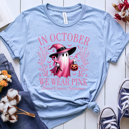 In October🎗️ Cancer Support T-shirt