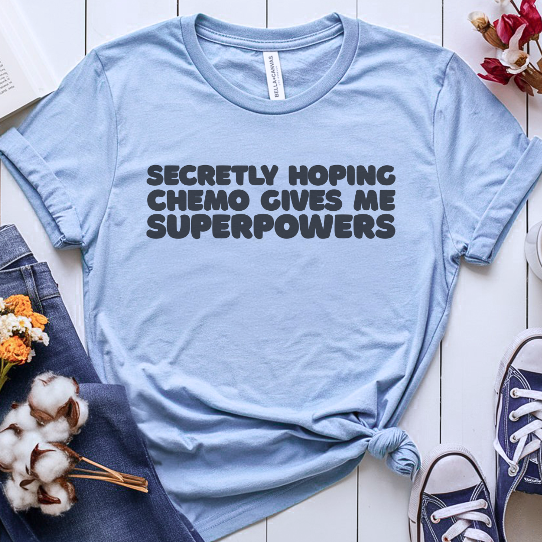 Superpowers (Black)🎗️ Cancer Support T-shirt