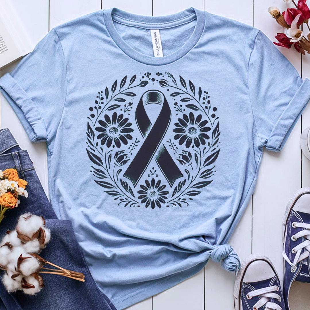 Floral 🎗️ Cancer Support T-shirt