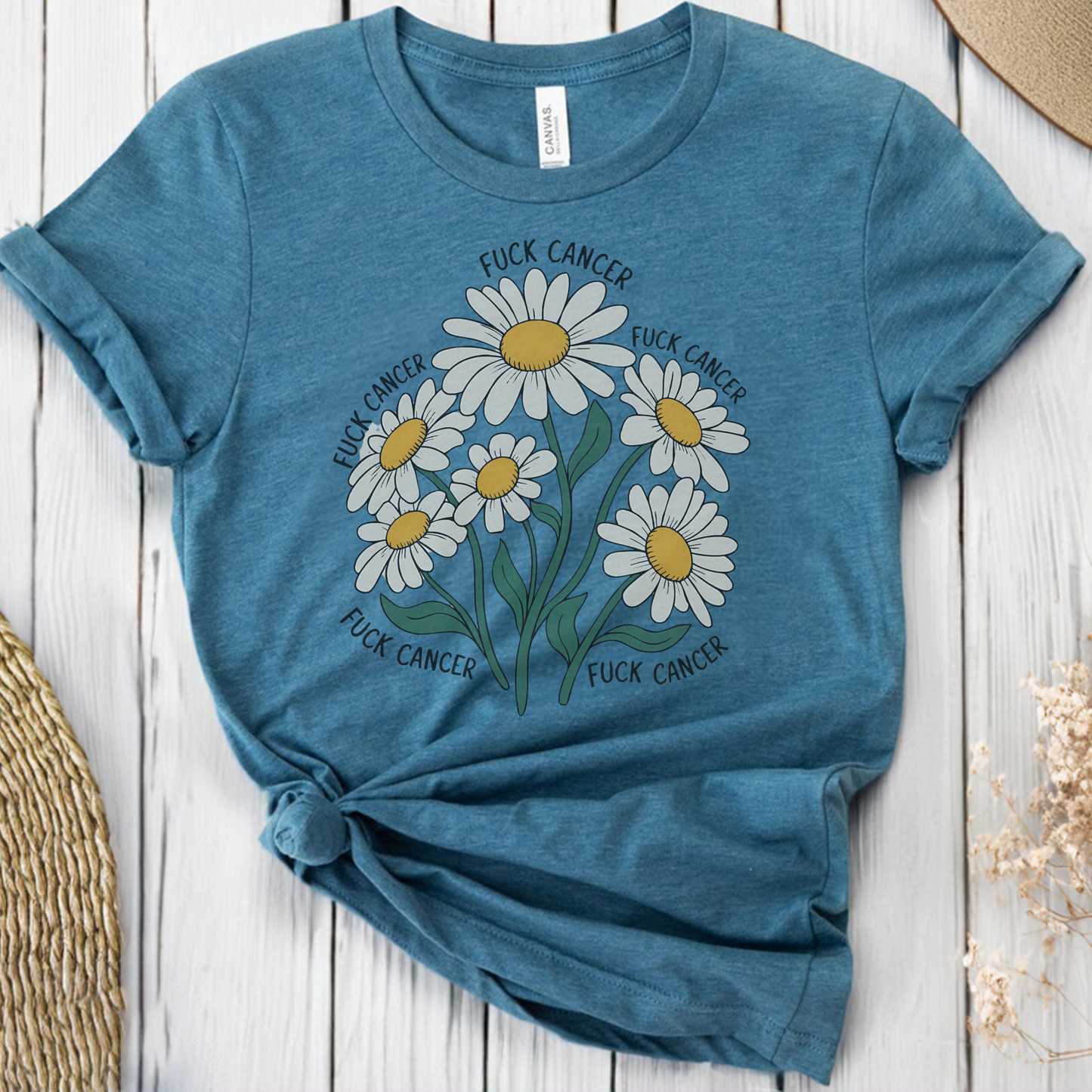 F. Cancer Daisy🎗️ Cancer Support T-shirt