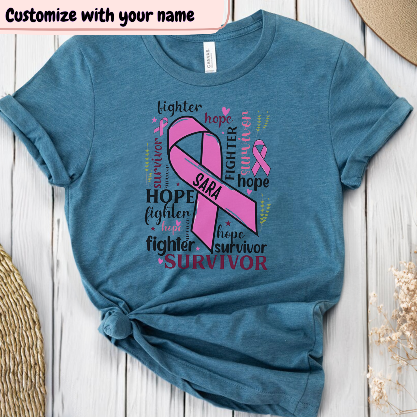 Lighter🎗️(PERSONALIZED) Cancer Support T-shirt