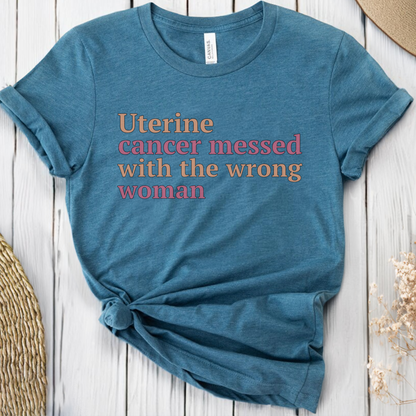 Uterine Messed🎗️ Cancer Support T-shirt