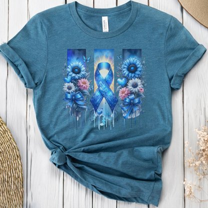 Colon Flowers🎗️ Cancer Support T-shirt