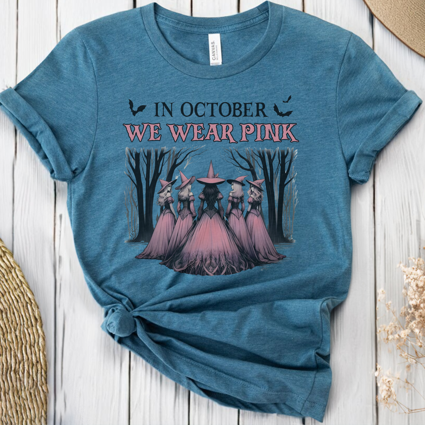 Witches October🎗️Cancer Support T-shirt