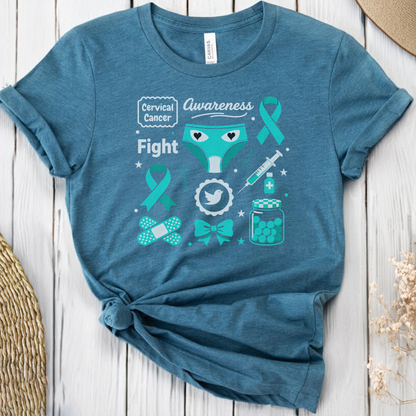Cervical Awareness🎗️ Cancer Support T-shirt