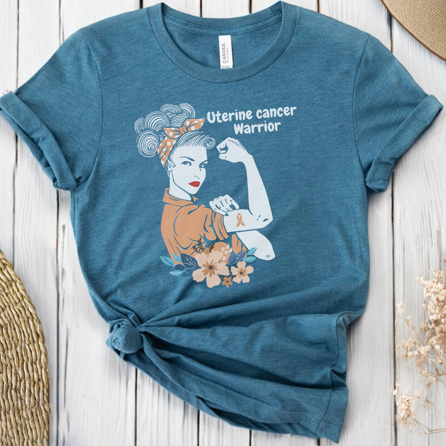 Uterine Warrior🎗️ Cancer Support T-shirt
