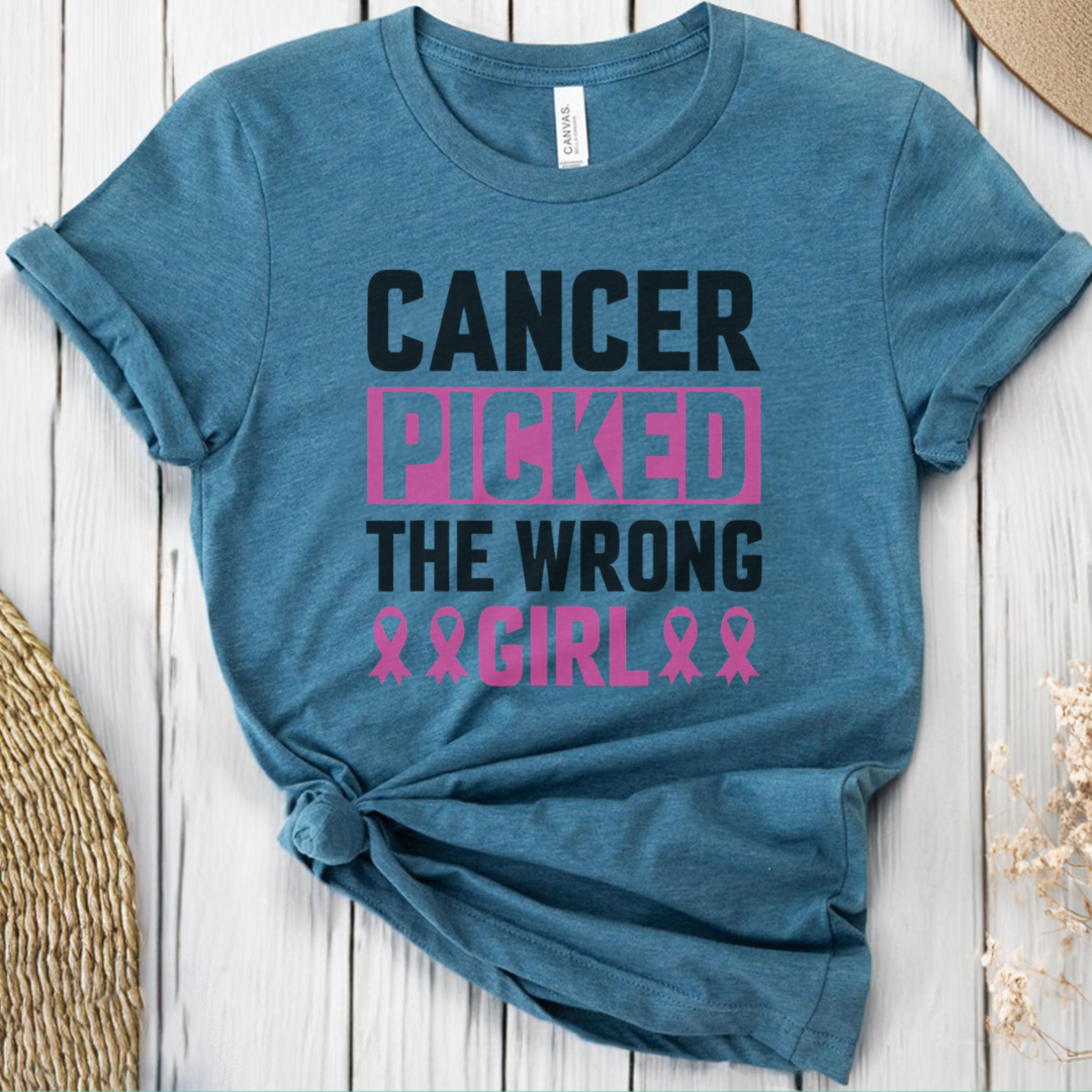 The wrong🎗️ Cancer Support T-shirt