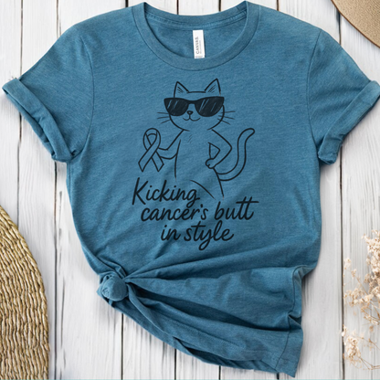 Kicking🎗️ Cancer Support T-shirt