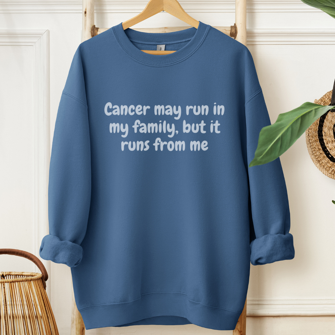 Runs From me🎗️Cancer support Sweatshirt