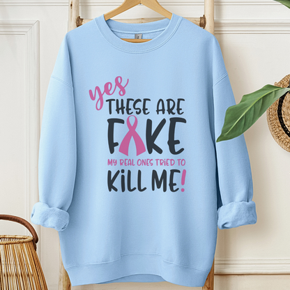 Fake🎗️Cancer support Sweatshirt