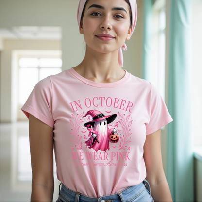 In October🎗️ Cancer Support T-shirt