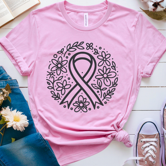 Floral hope 🎗️ Cancer Support T-shirt