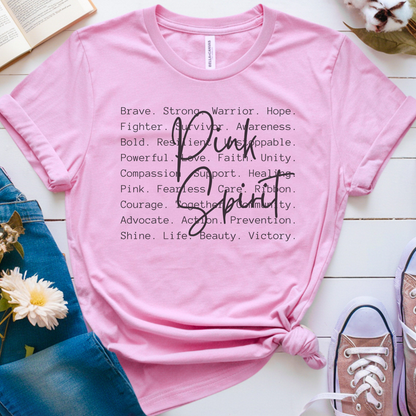 Pink Spirit🎗️ Cancer Support T-shirt