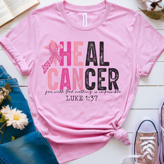 Luke 1:37🎗️ Cancer Support T-shirt