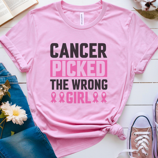 The wrong🎗️ Cancer Support T-shirt