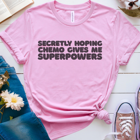 Superpowers (Black)🎗️ Cancer Support T-shirt