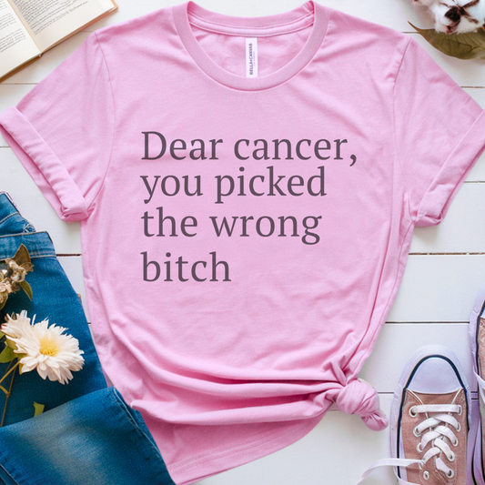 Dear (black font)🎗️ Cancer Support T-shirt