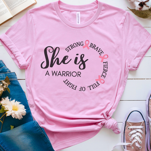 She is🎗️ Cancer Support T-shirt