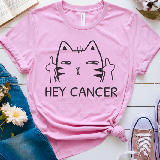 Hey 🎗️ Cancer Support T-shirt