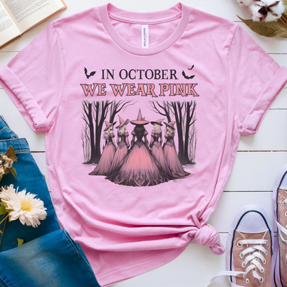 Witches October🎗️Cancer Support T-shirt