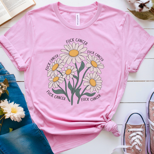 F. Cancer Daisy🎗️ Cancer Support T-shirt
