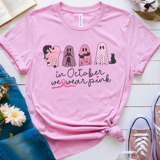 Ghosts October🎗️Cancer Support T-shirt
