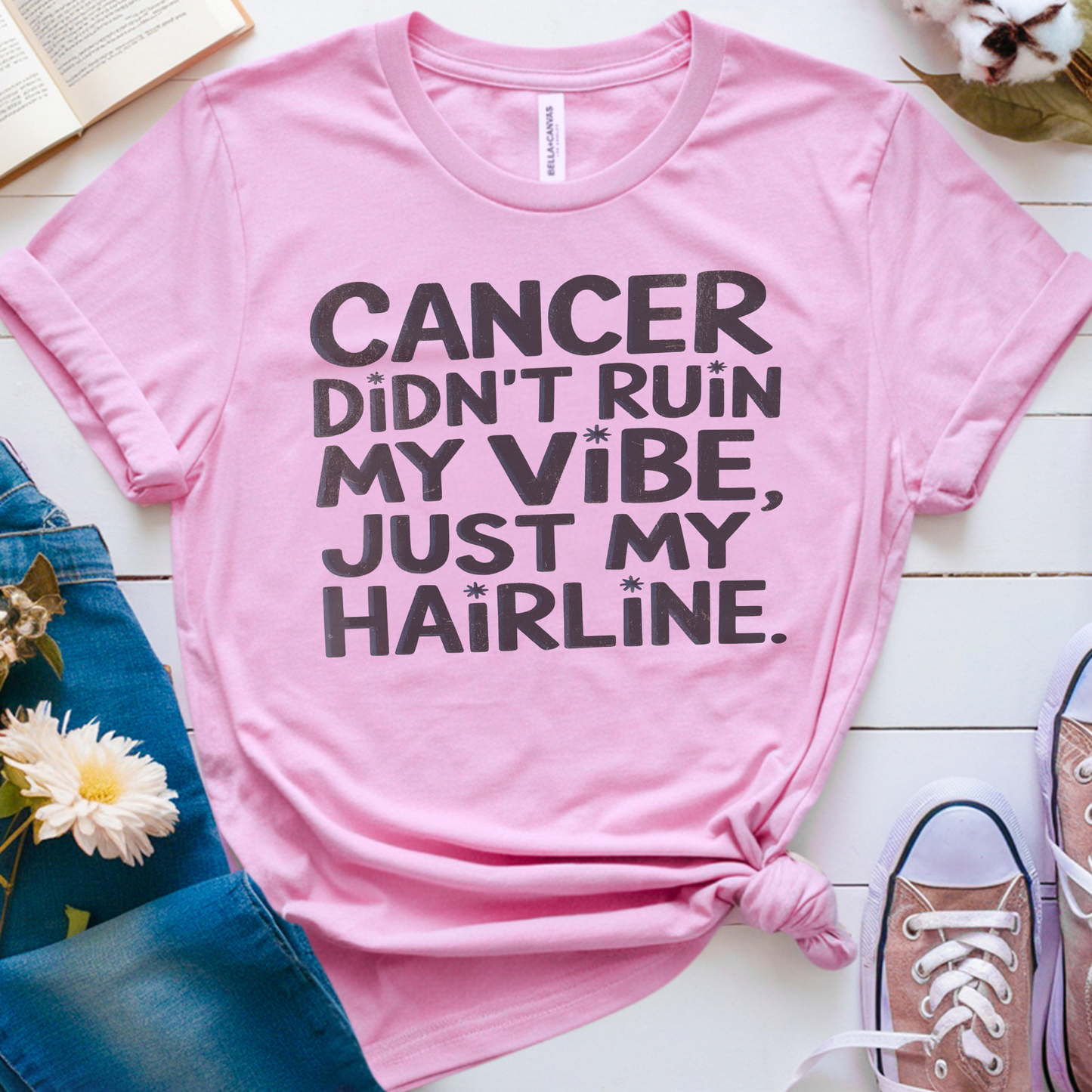 Hairline🎗️ Cancer Support T-shirt