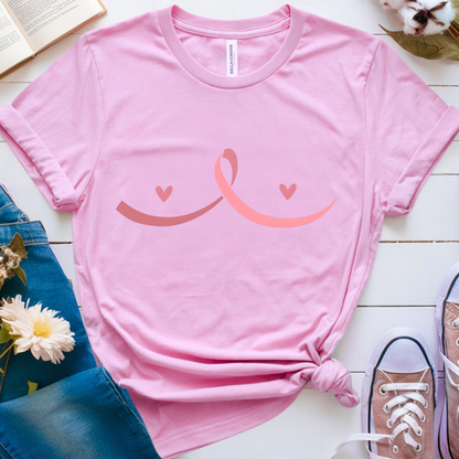 Breast Hearts🎗️ Cancer Support T-shirt