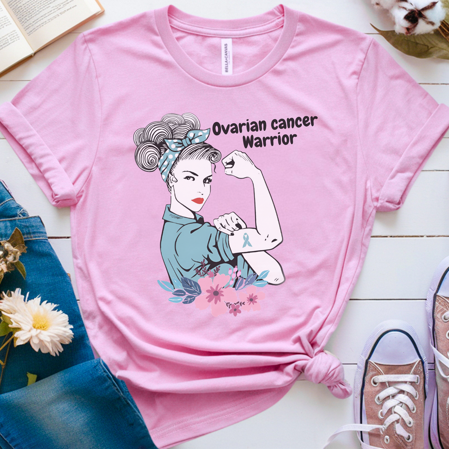 Ovarian Warrior🎗️ Cancer Support T-shirt