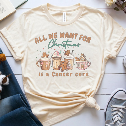 Cure🎗️ Cancer Support T-shirt (Christmas Limited Edition)