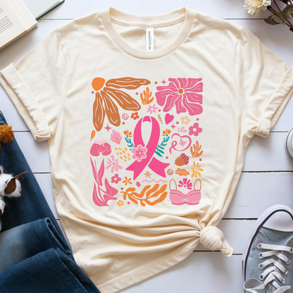 Flowers🎗️ Cancer Support T-shirt