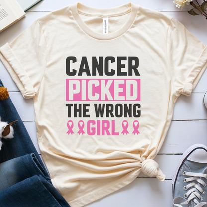 The wrong🎗️ Cancer Support T-shirt
