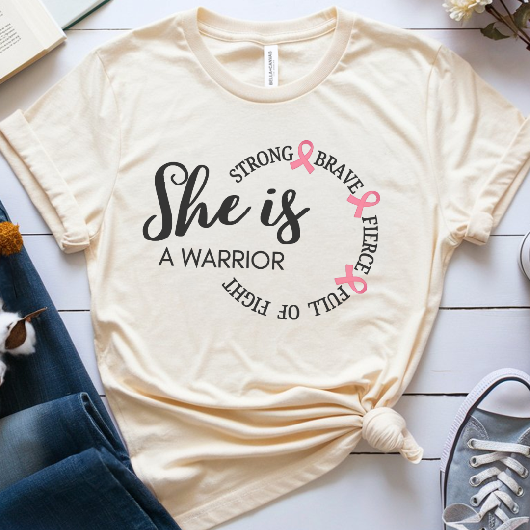 She is🎗️ Cancer Support T-shirt