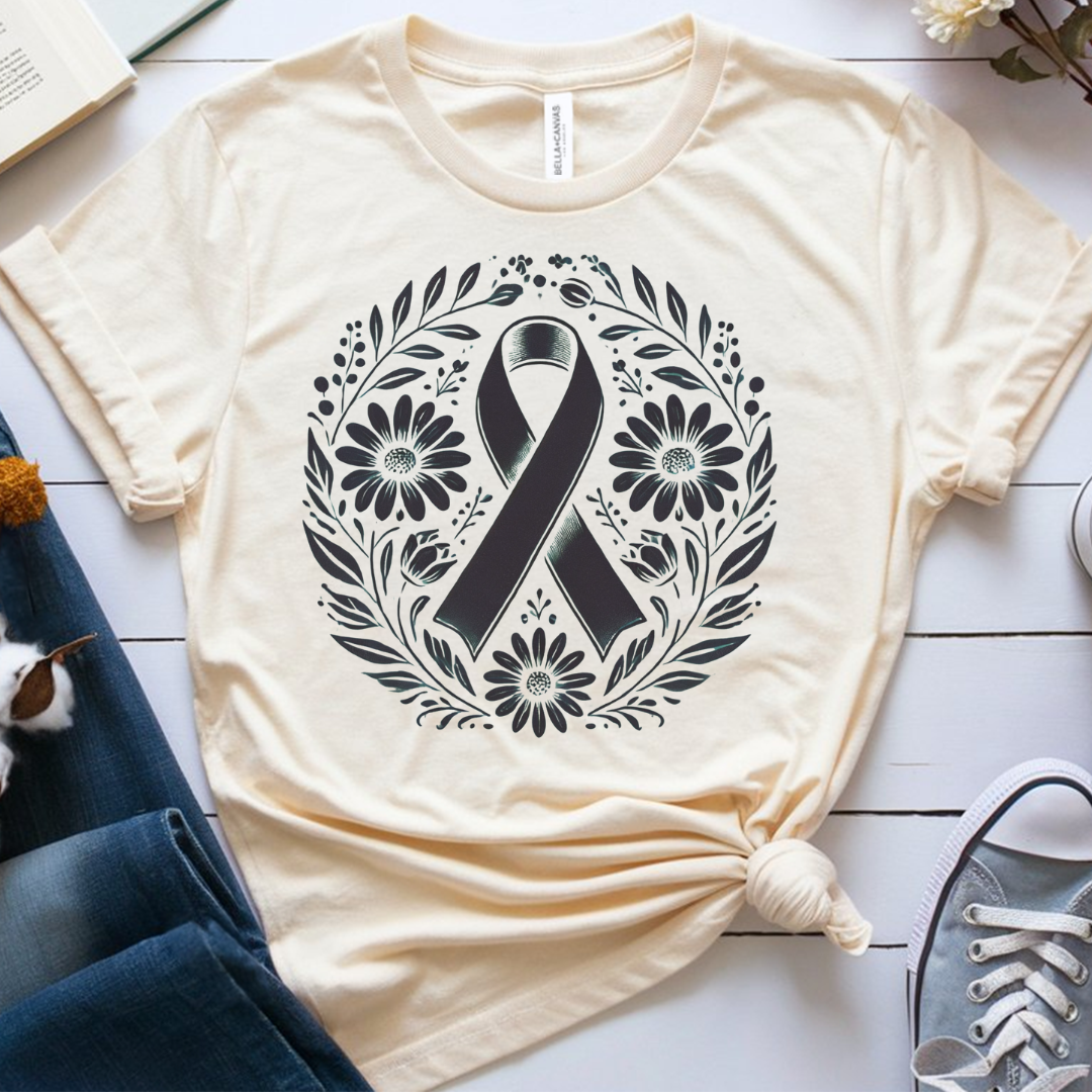 Floral 🎗️ Cancer Support T-shirt