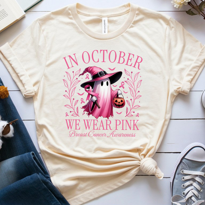 In October🎗️ Cancer Support T-shirt