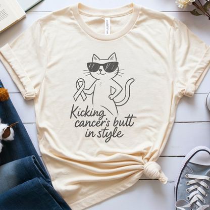 Kicking🎗️ Cancer Support T-shirt