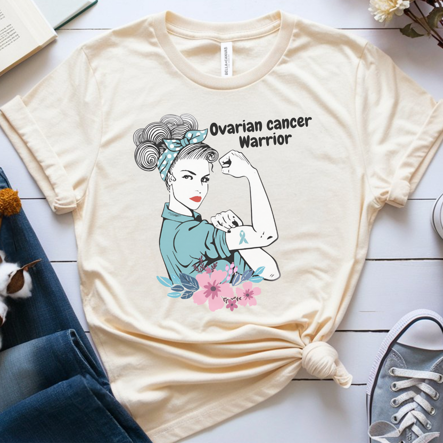 Ovarian Warrior🎗️ Cancer Support T-shirt