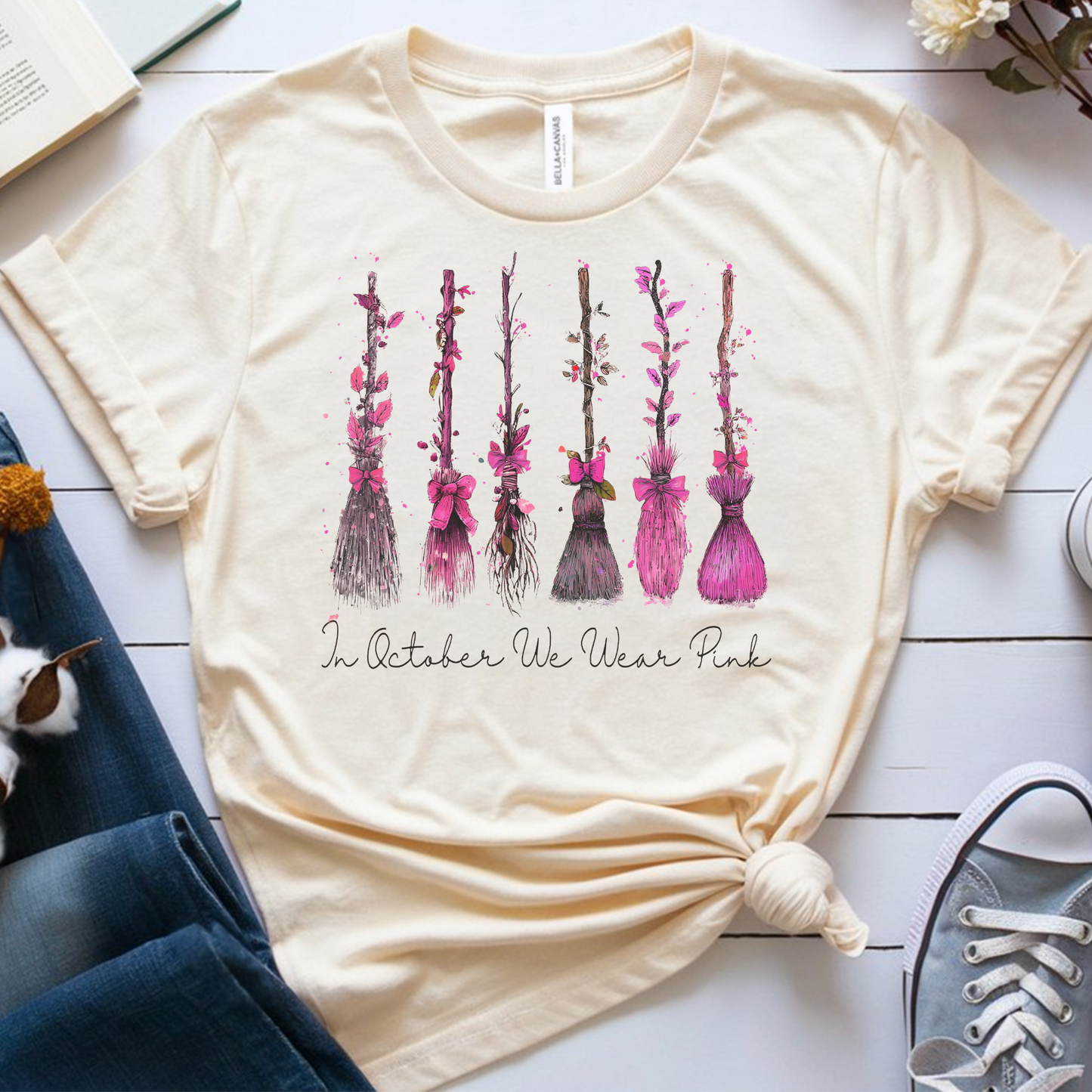 Witch October🎗️Cancer Support T-shirt