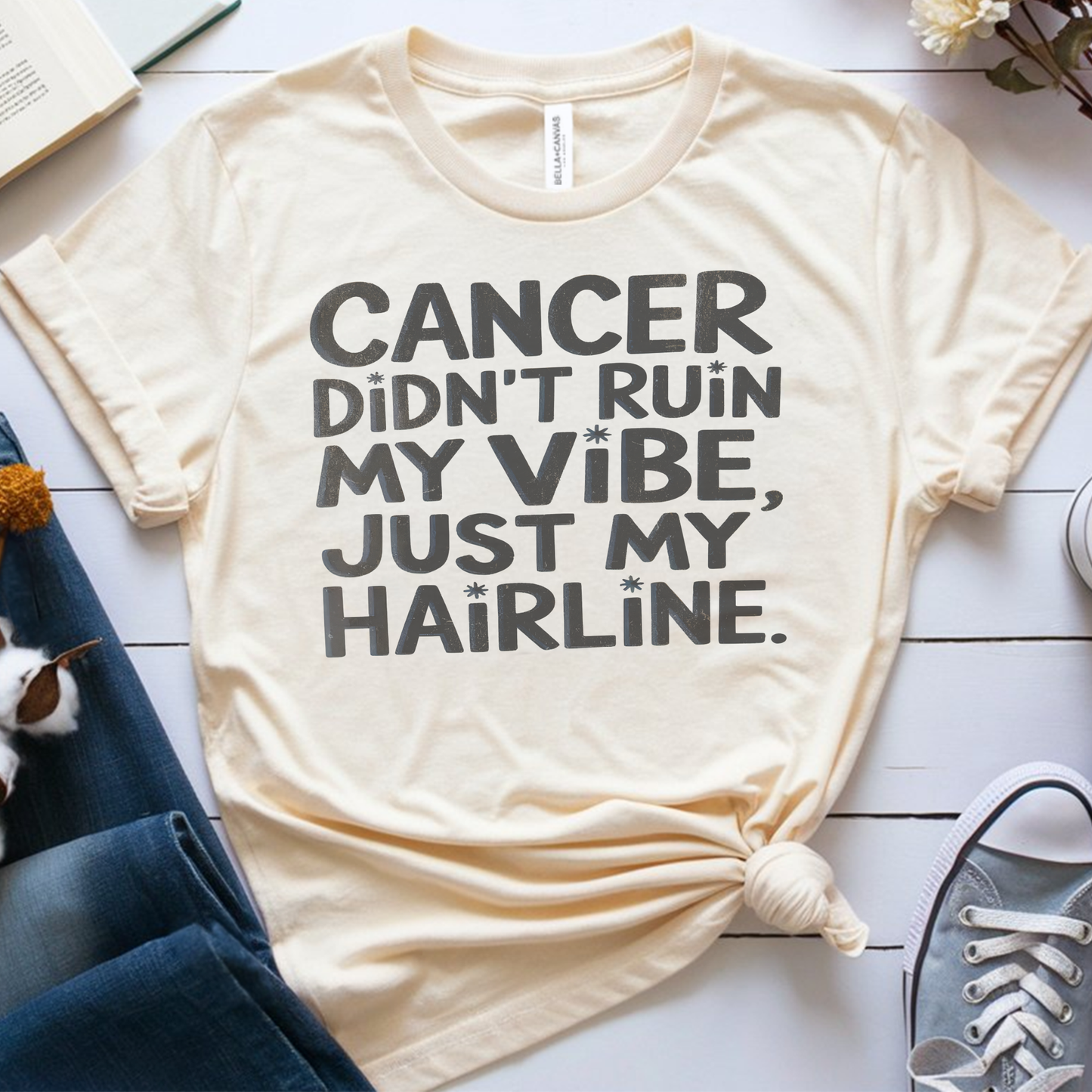 Hairline🎗️ Cancer Support T-shirt